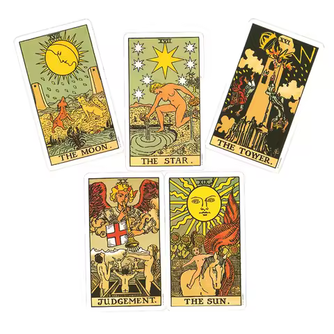 10.3*6cm Original Rider Waite Tarot Deck 78 Pcs Cards for Bbeginners Classic Edition