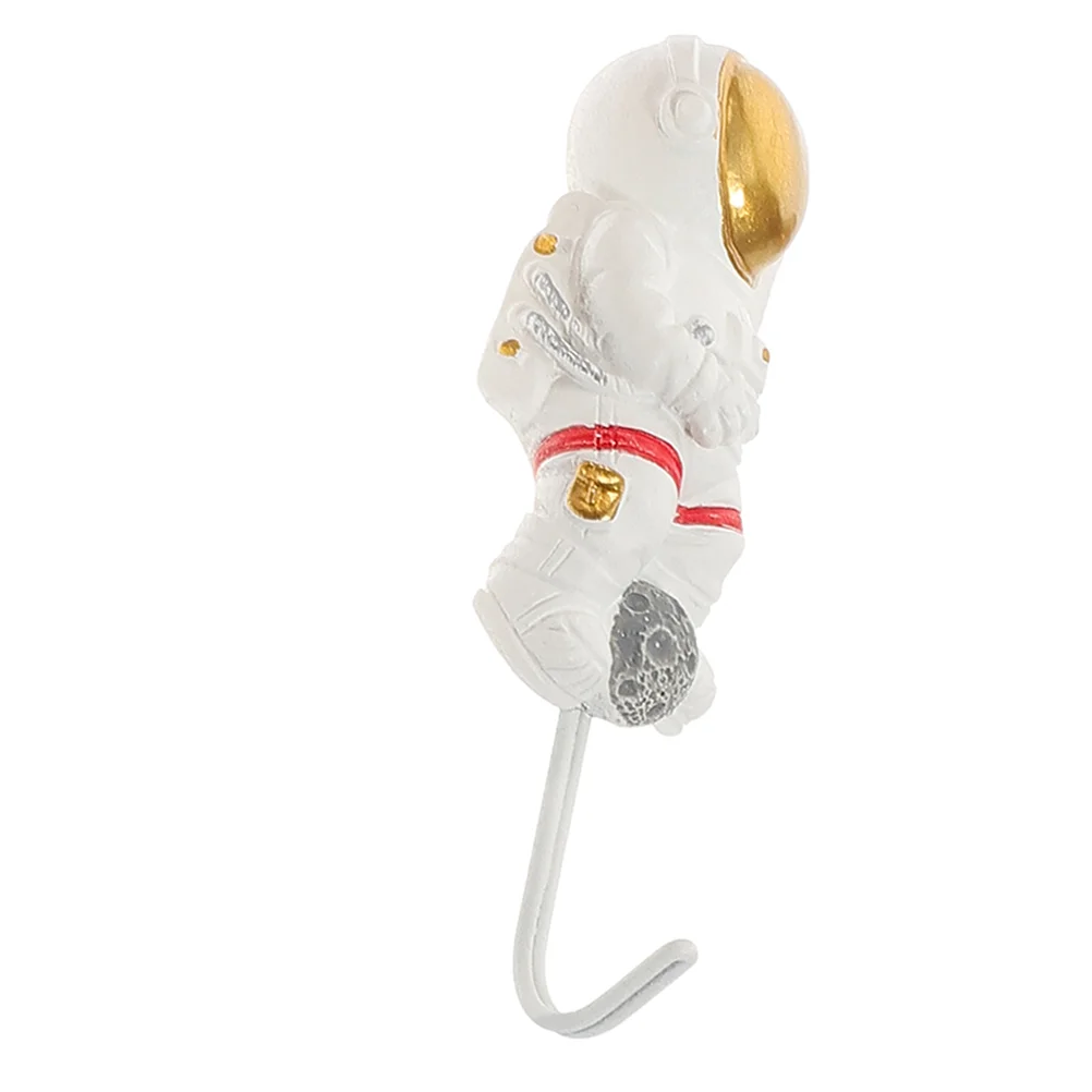 1 Self Adhesive Resin Astronaut Coat Hanger Wall Hooks for Bathroom Bedroom Office Wall Mount Hangers Decorative Hooks