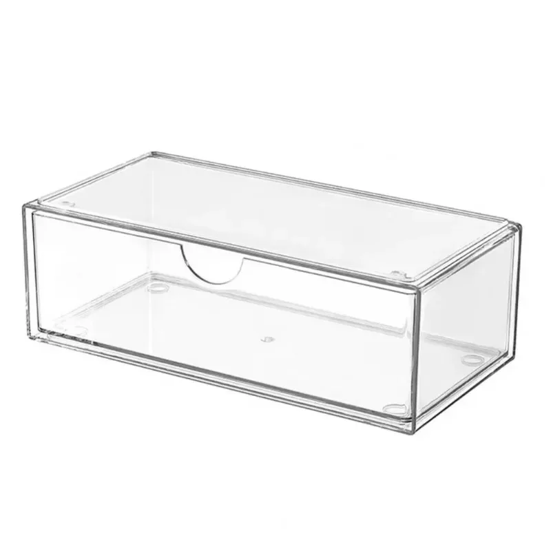 Sturdy Stacking Glasses Organizer Stackable Eyeglasses Holder Transparent Stackable Drawer Type Glasses Storage Box Organize