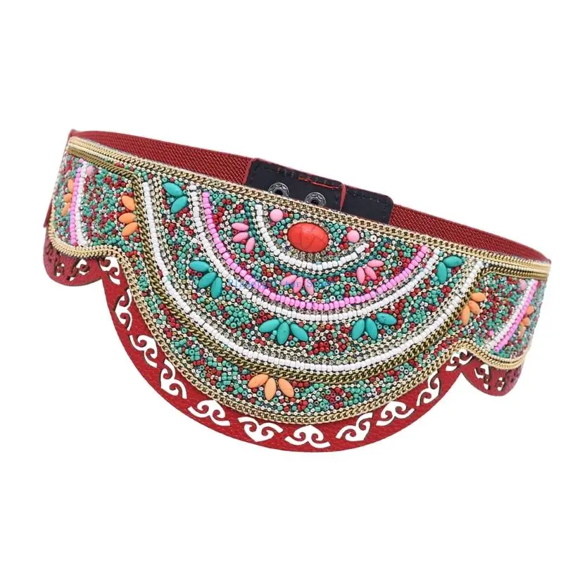 652b biji beraneka warna manik -manik cincher cincher tangan bohemian perhiasan yang dapat disesuaikan panjang untuk pesta dan