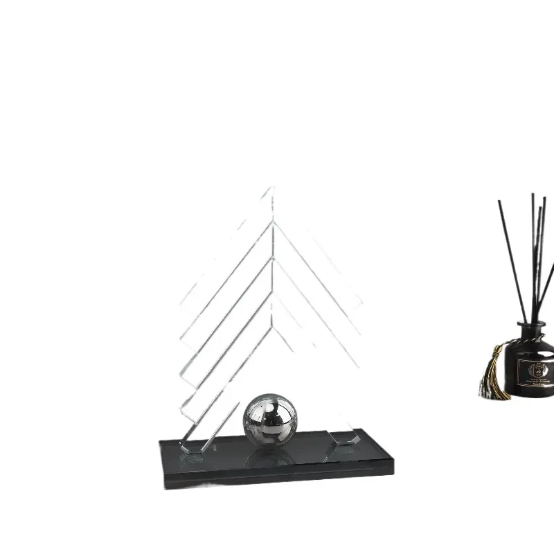Modern Simple Geometric Triangular Crystal Ornament for Living Room Bedroom Porch Hotel Model Room Soft Home Decoration