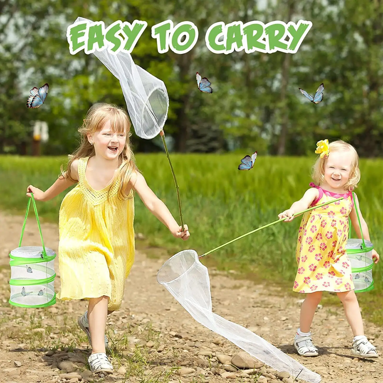 Portable Collapsibles Butterfly Habitat Mesh Cage Ventilated Educational Insect Bug Net Breathable Butterfly Net Classroom
