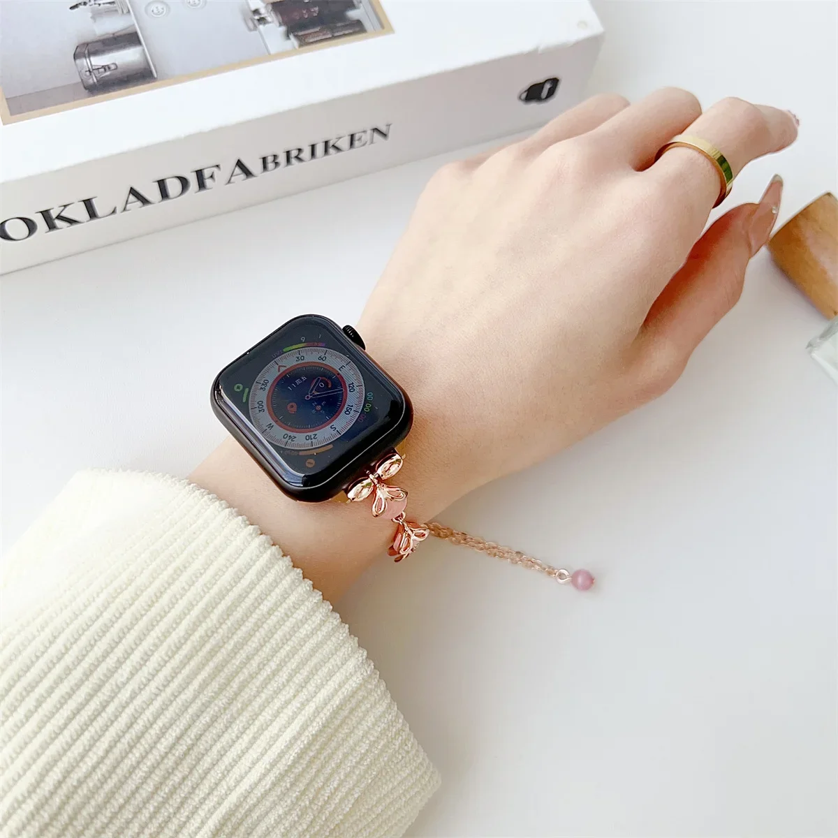 Horlogeband voor iWatch 42/44/45/46/49mm 38/40/41mm Metalen mode horlogeband voor horlogeserie Ultra2-serie 10/9/8/7/6/5/4/3/2/1_voghion.com