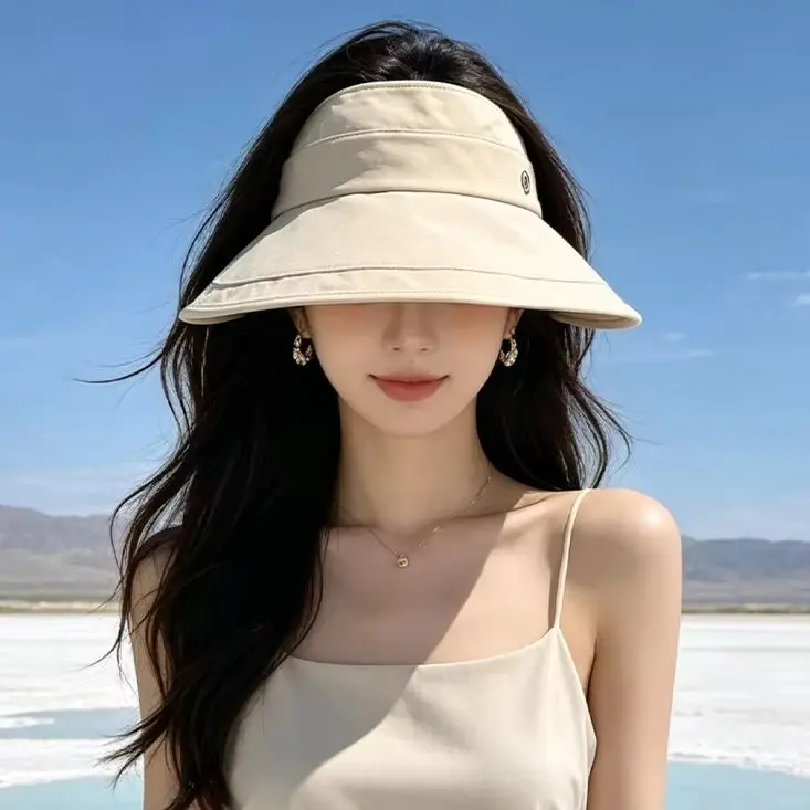 Women's Outdoor Sun Protection Openwork Solid-Color Breathable Wide-Brimmed Soft and Simple Versatile Summer Hat