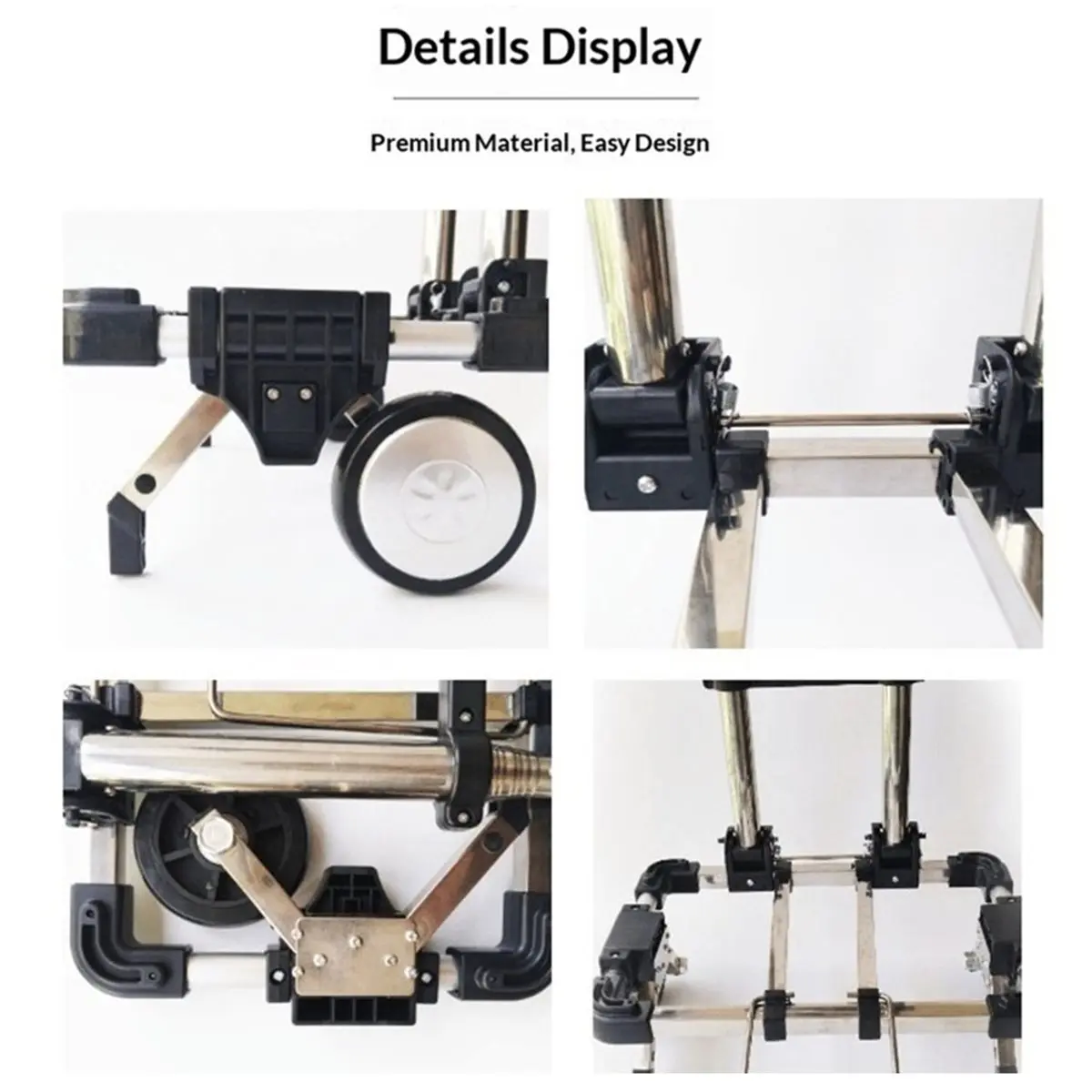 Compact Folding Trolley - Ideal for Home Shopping, Travel & Luggage Handling