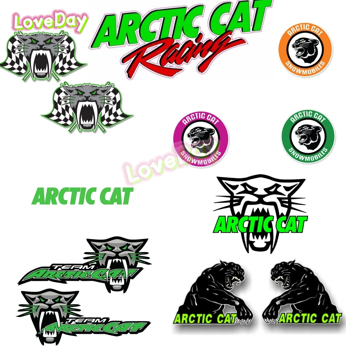 Arctic Cat Logo Sticker Bad Kitty Vinyl Car Sticker Snowmobile Ski Trailer Motorcycle Sticker Sports Racing Accessories Sticker