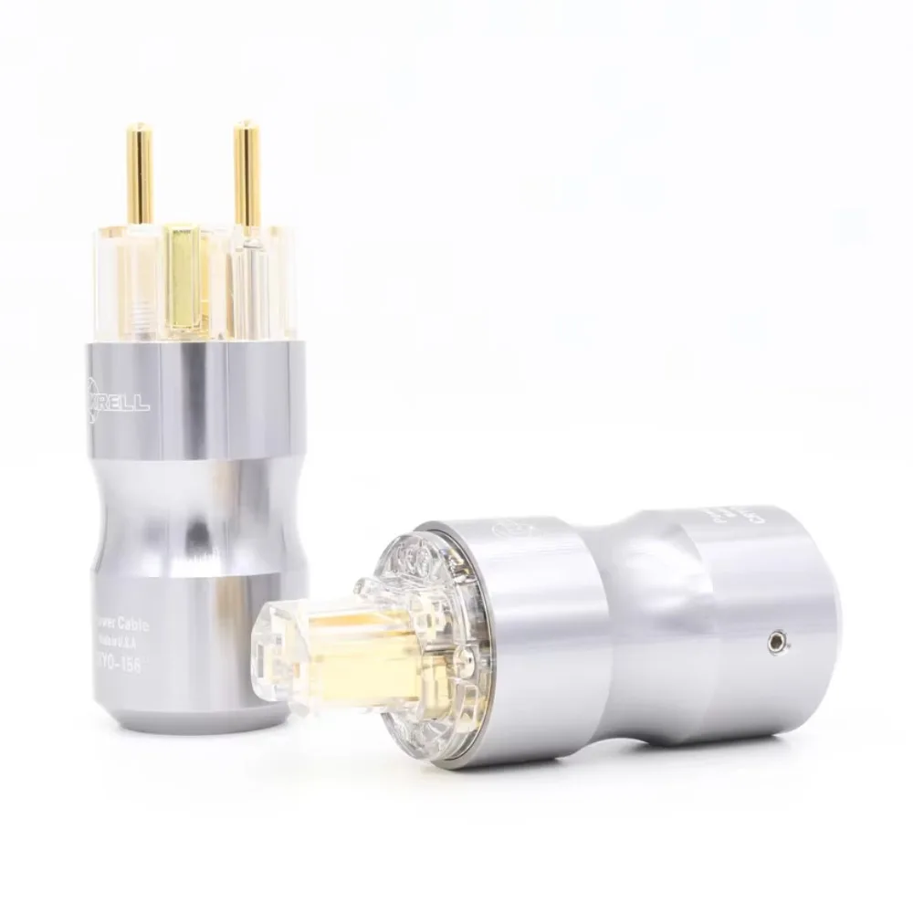 Krell power EU Schuko versão 24k banhado a ouro Schuko plugue de alimentação de áudio tomada de fonte de alimentação HIFI