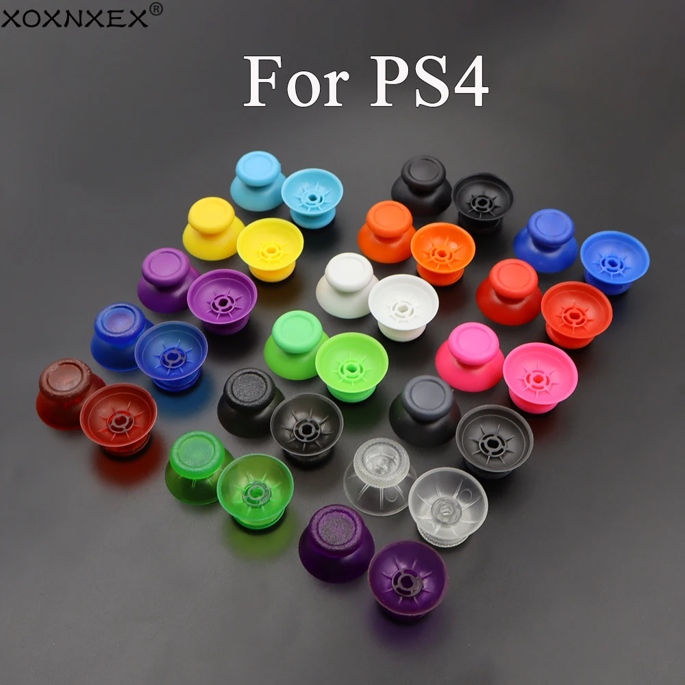 2 pçs 3d analógico vara tampa para ps4 pro controlador fino analógico polegar capa para controlador ps4 joystick cogumelo boné