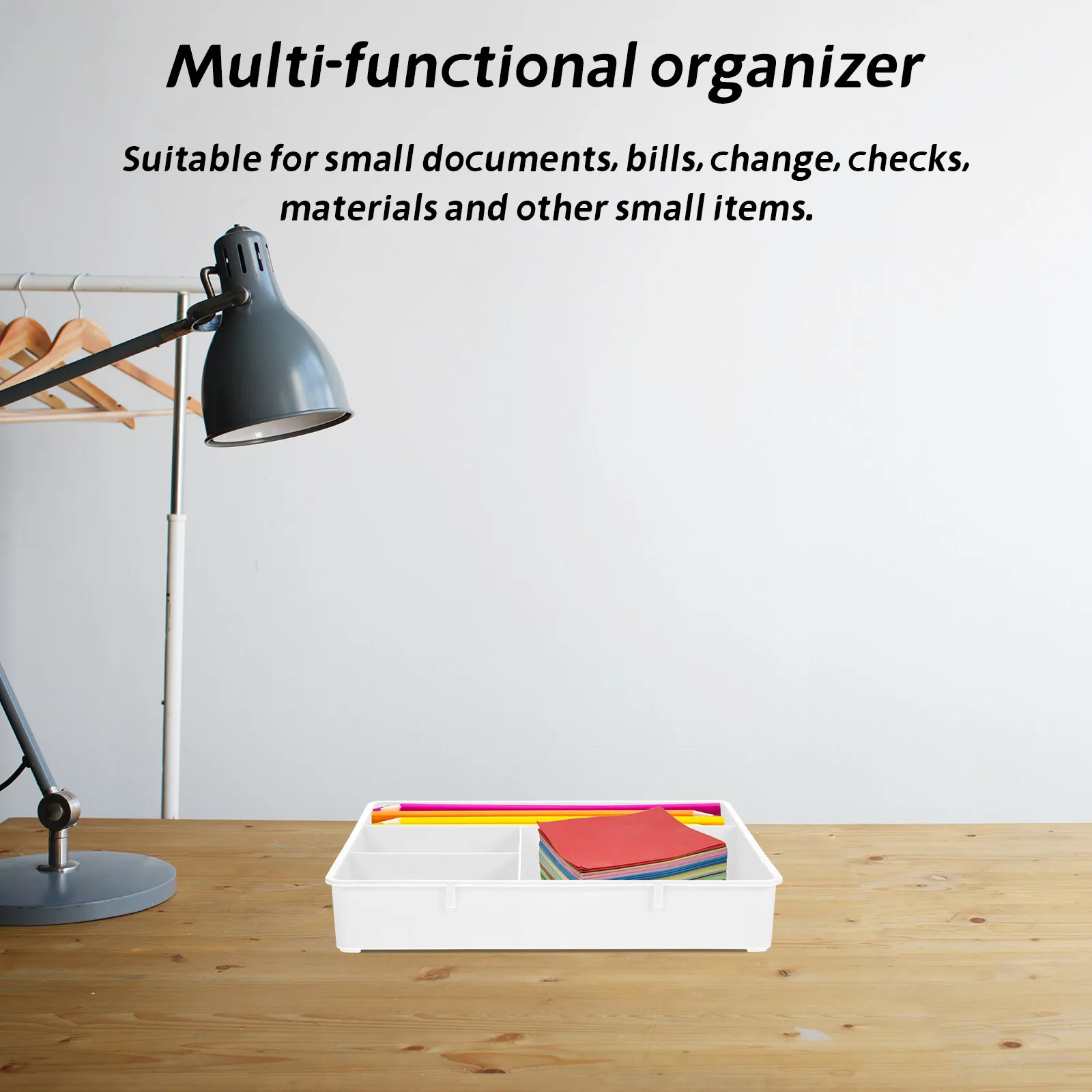 3Pcs Stackable Drawer Organizer Tray Multi-Compartment Stationery Holder Desk Drawer Storage Tray Plastic Box Pen Box