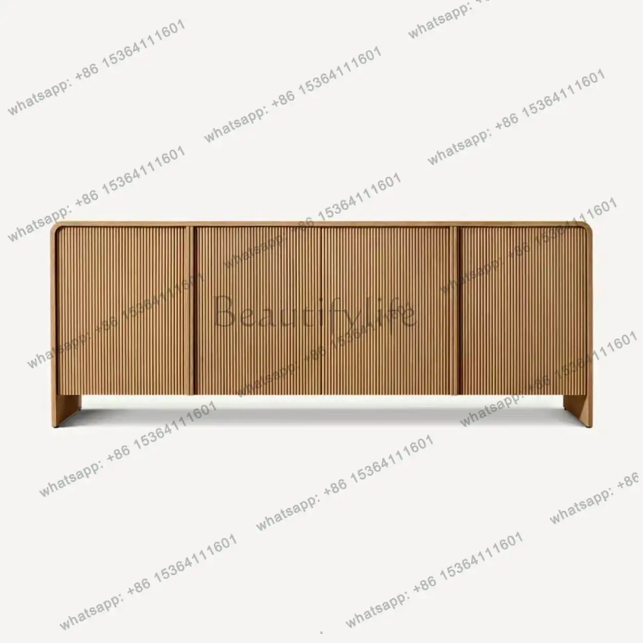 X4 American solid wood dining side cabinet French living room entrance storage display cabinet