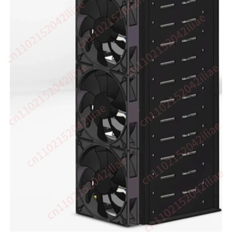 3.5 inch 2.5 hard disk bracket cage box superimposed all-aluminum alloy 5 layers 10 layers12 disc 3 fan black