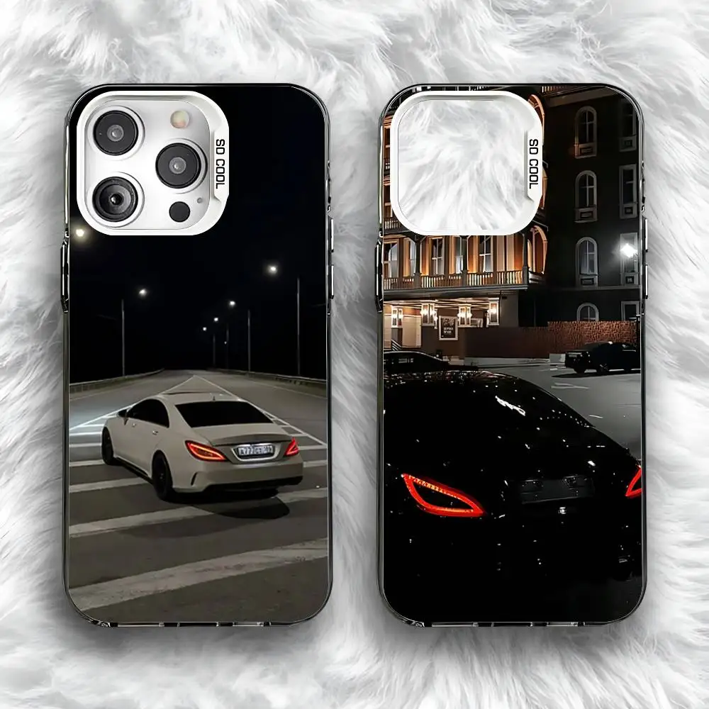 

Cls 63 AMG Car M-Mer-cedes Phone Case For iPhone 16,15,14,13,12,11,Pro,Max,Plus,Mini,SE Anti Fall Gray White Matte Hard Bumper