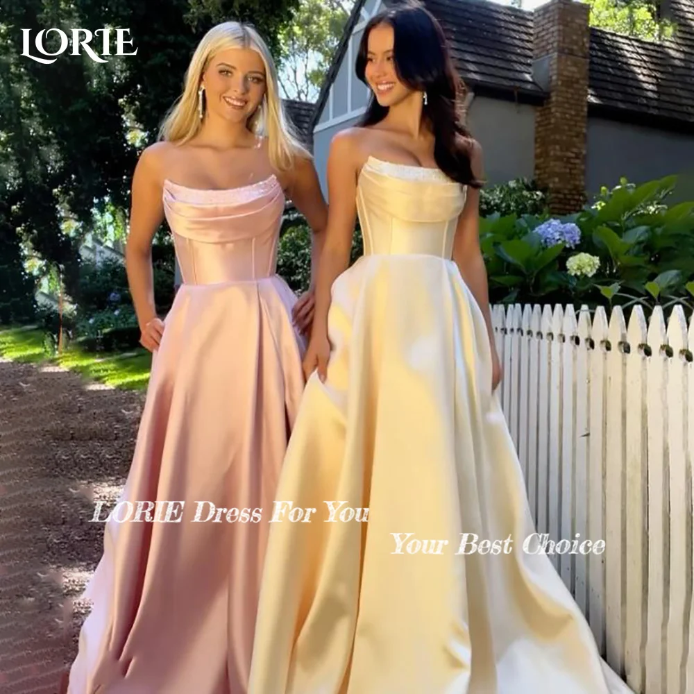 LORIE Elegant Mermaid Bridesmaid Dresses Backless Strapless Colorful Backless Bridemaid Gown A-LINE Customized Bridemaid Dress