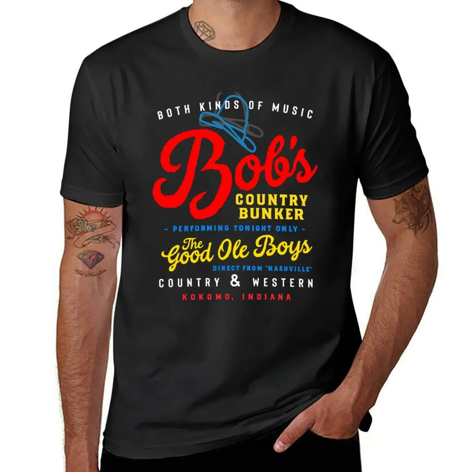 

Bob's Country Bunker Men Graphic Tee Cool With Graphics Women Funny Trending Love T-Shirt boys whites customs mens t shirts