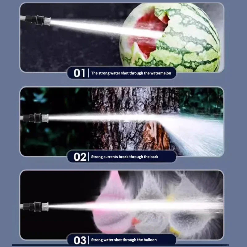 

800 Вт Бесщеточный электрический водяной пистолет высокого давления для мойки автомобилей Портативный перезаряжаемый садовый дом 6 в 1 Аккумуляторные чистящие средства 21 В