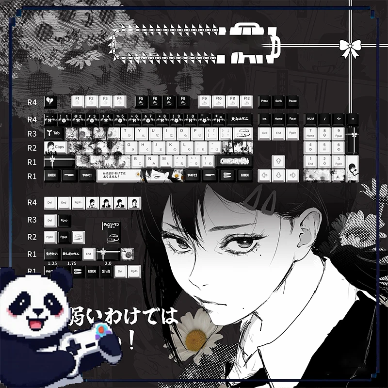 Dongshan Kobeni Anime Girl Keycap Pbt Hot Sublimation 129key Mechanical Keyboard Customized Keycap Pc Accessories Wooting/Mchose