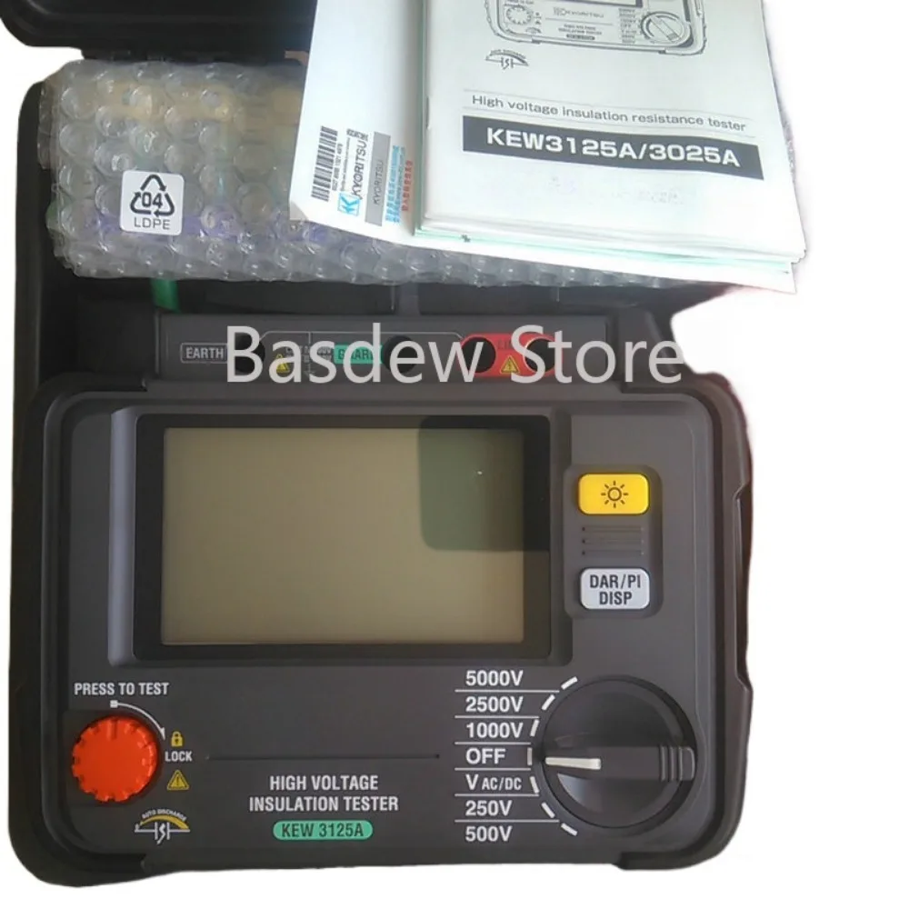 Kew3125a Insulation Resistance Tester 5000V 3125a Digital Display High Voltage MEGOHMMETER