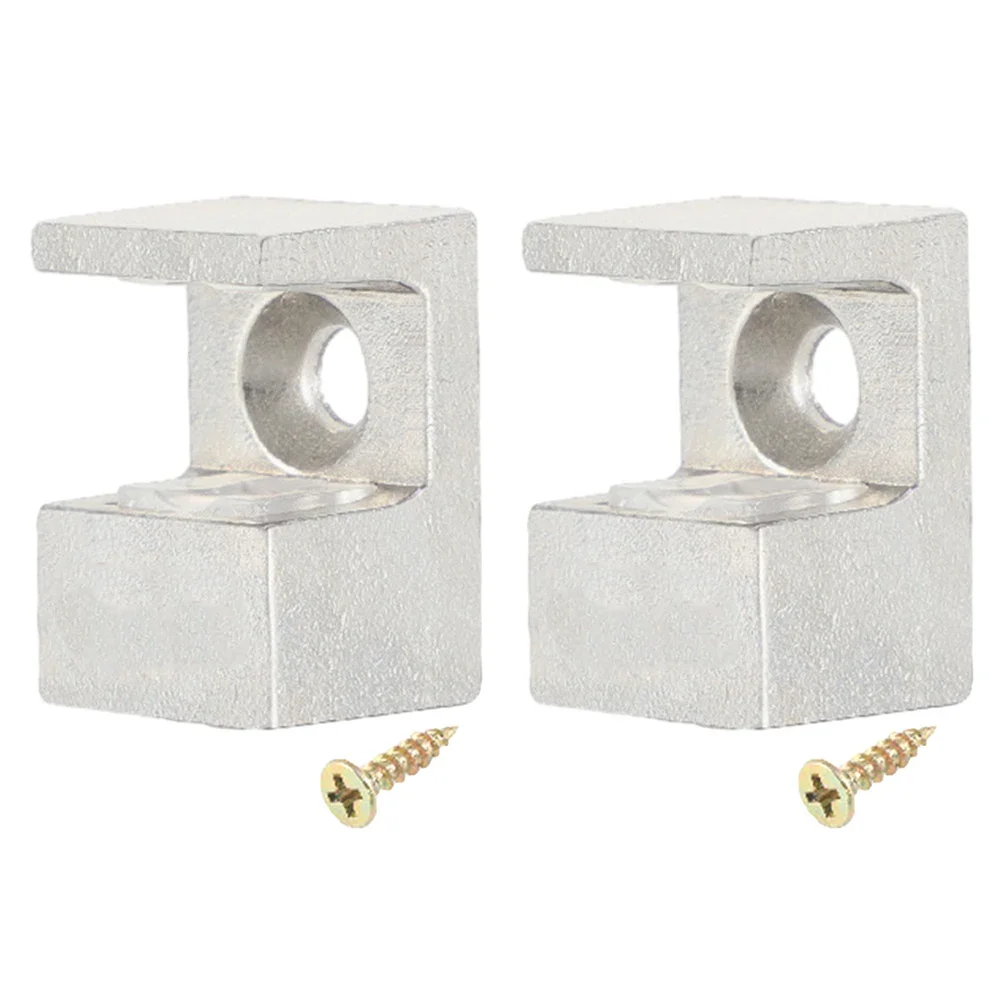 

2Pcs Minimalist Glass Shelf Bracket Adjustable Fixing Clip Chrome Plated ZINC Alloy Clamp Holder Home Hardware Accessories