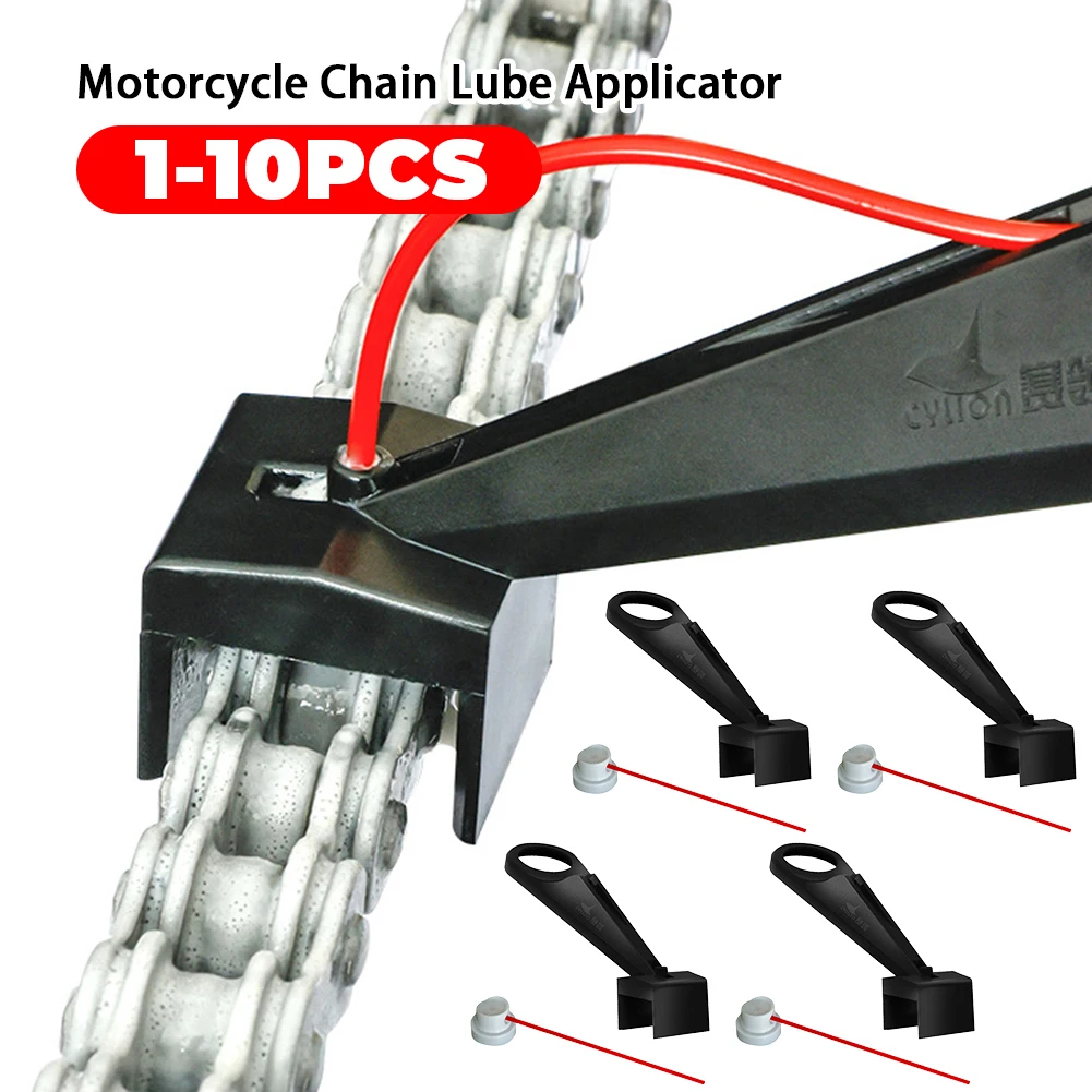 10-1PCS Motorcycle Chain Lube Applicator Tool Mess-Free Chain Wax Chain Cleaner Attachment Motorcycle Chain Oil Applicator