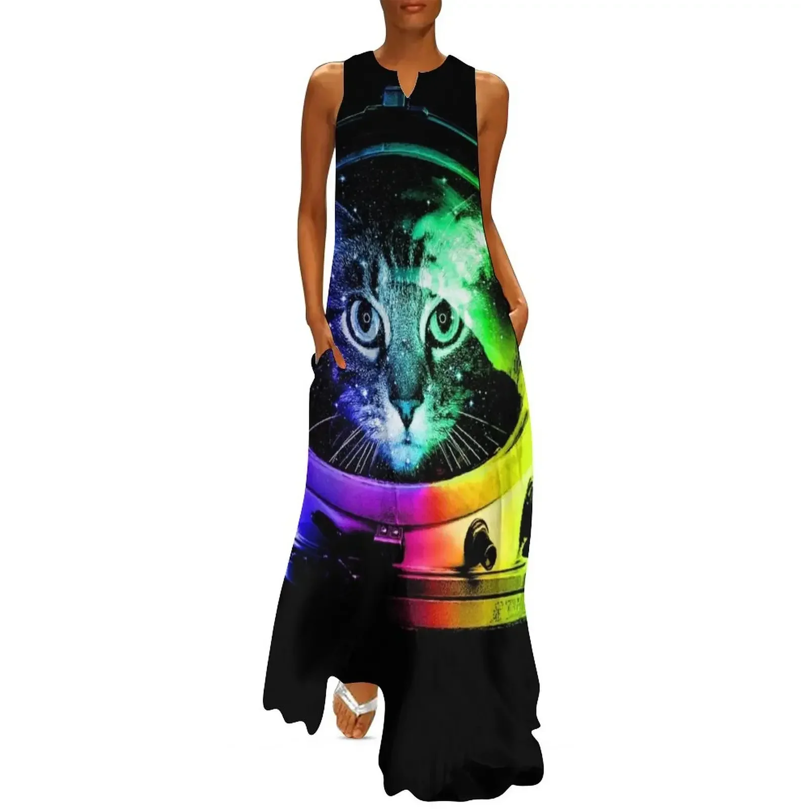 

Astronaut Cat Long Dress Summer women's clothing ladies dresses for women 2025 Summer dresses for women dress for woman Dress