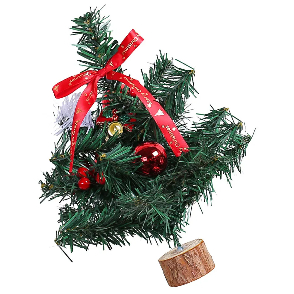 

Exquisite Wooden Xmas Tree Decor Compact Size Suitable Indoor Fireplace Desktop Table Gift Festival Adornment Table Wooden Decor