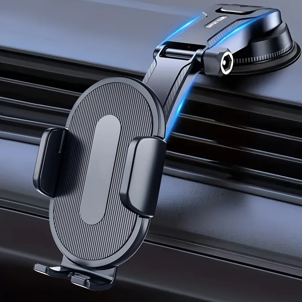Universal Car Phone Holder 360 Degree Adjustable Dashboard Suction Mount Carbon Fiber Mobile Stand Support Bracket for iPhone Sa
