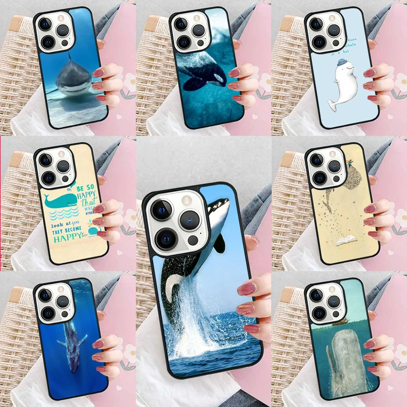 Blue Whale Ocean Sea Incredible Soft Phone Case Cover for iPhone 16 Promax 15 Pro 13 14 Plus 11 12 Mini XR XS MAX Coque