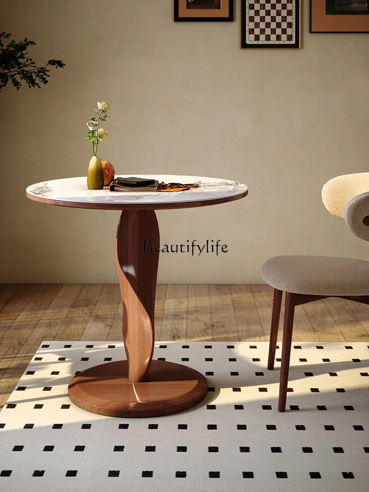 French medieval round office leisure table small apartment multi-functional round table