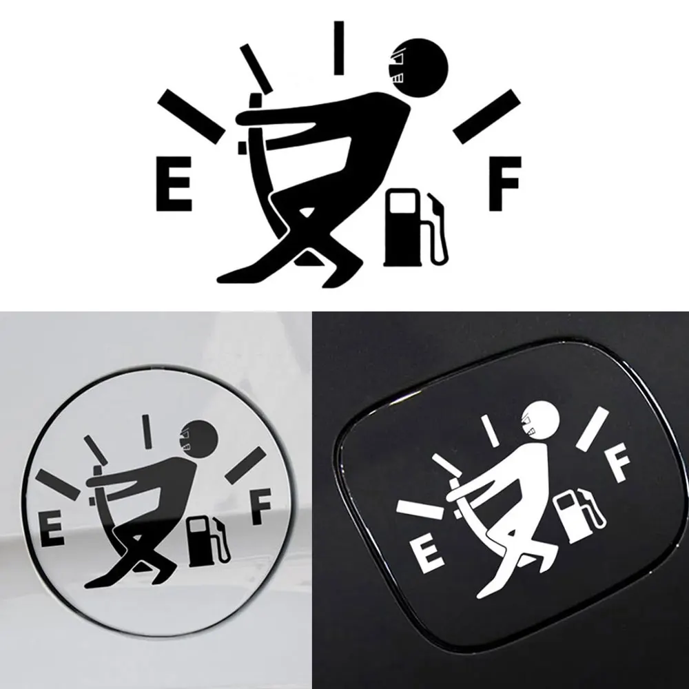 

Car Tank Cover Funny Decals Vinyl Black White Multicolor Universal Gas Consumption Fuel Gage Empty Sticker for All Cars