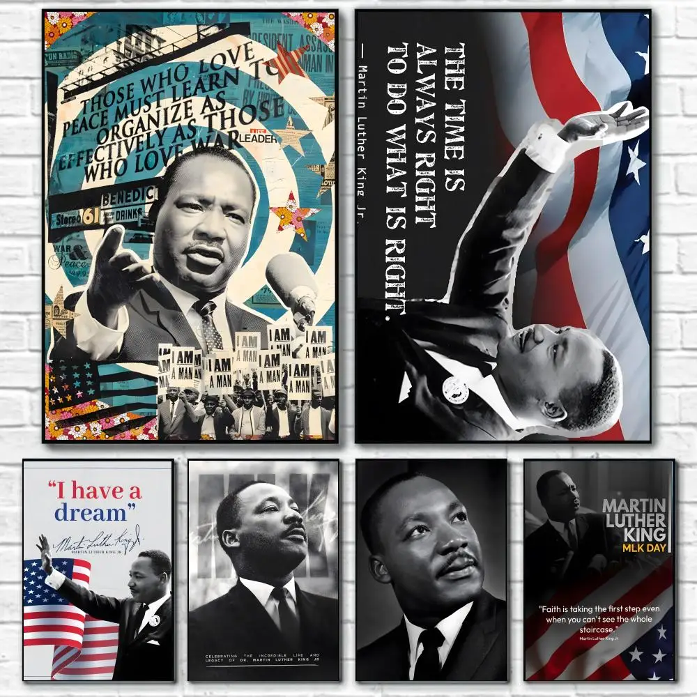 Black church Priest M-Martin Luther King Poster Self-adhesiv