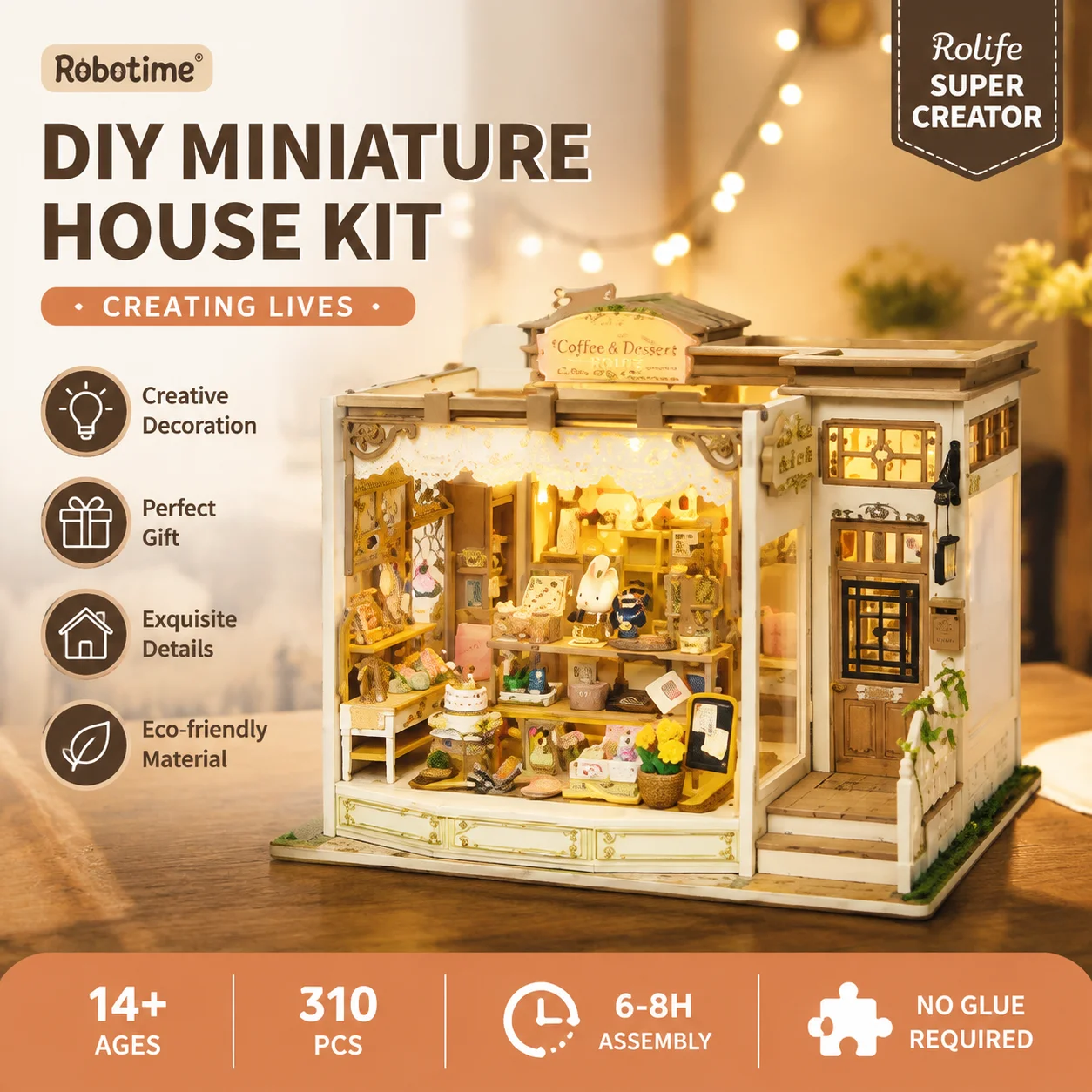 Girls Romantic Jewelry shop cabin treasure secret diy hand-assembled birthday Valentine's Day gifts literary artistic ornaments