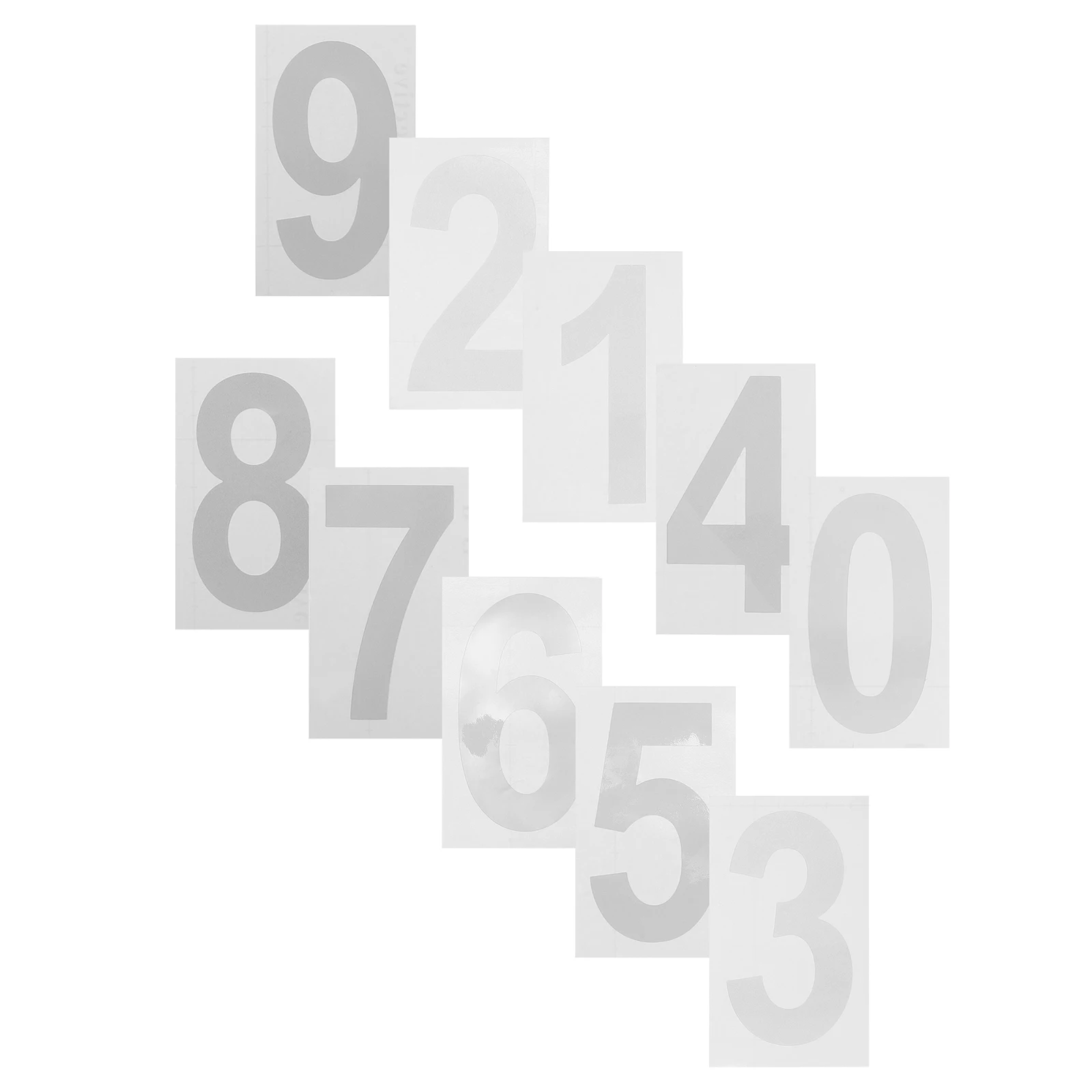 

10 Sheets Durable Number Stickers Reflective Large DIY Adhesive Numbers for Outdoor Mailbox Trash Can Use Number Stickers