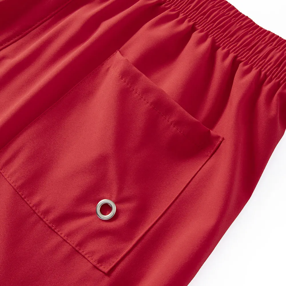 شورت سباحة رجالي بلون سادة مريح ومسامي بطانة شبكية للياقة البدنية والسباحة وركوب الأمواج والغوص للشاطئ #6