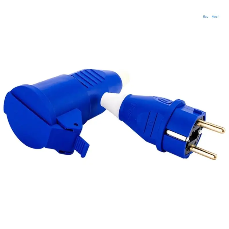 1PC EU Waterproof IP54 2 pin Male Female Electronic Connector Rewireable Detachable Plug Industrial Electrical 16A