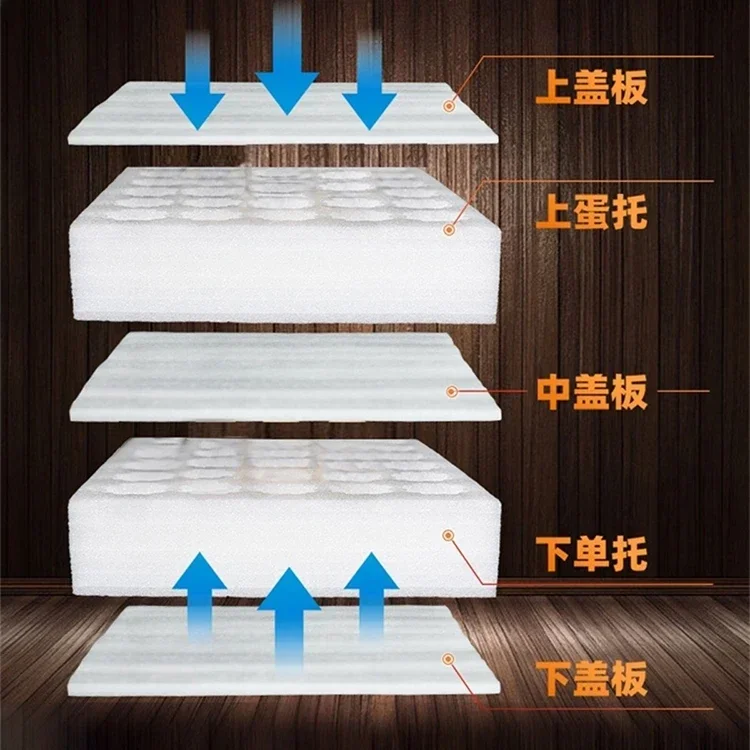 EPE Foaml Egg Package Express Delivery Transport Quakeproof Anti-fall Duck's Egg Take in Froth Cardboard Box Packaging Eggs Box