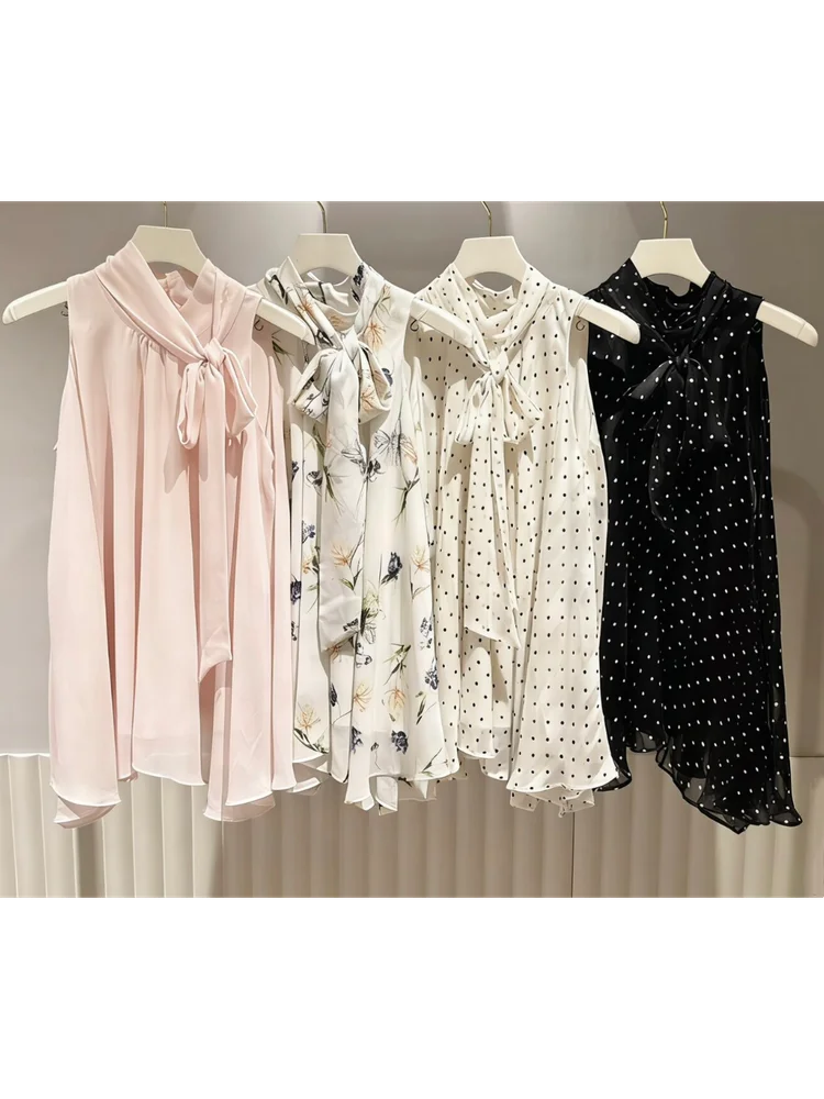 

Sweet Knot Loose Fit Breathable Polyester Sleeveless Shirt Women's Fashion Spring Season Casual Comfortable Top