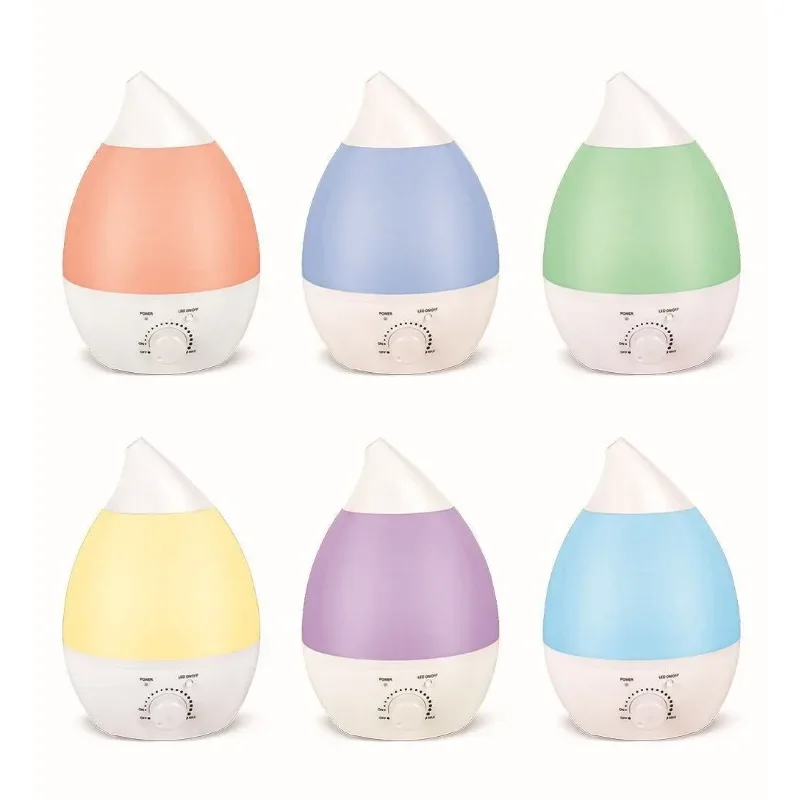 1.3L Air Humidifier  Essential Oil Diffuser Purifier Mist Maker Knob Adjustment Large Spray 7 Color Lights   Bedroom