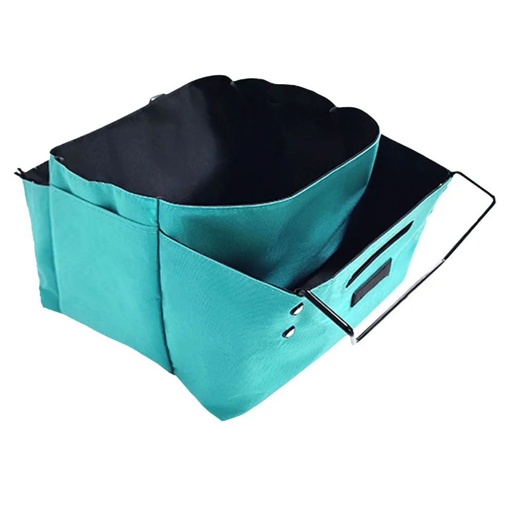 Foldable Tool Storage Bag Organizer Handbag Tool Bag Foldable Pouch Large Storage Capacity Metal Hook For Hanging