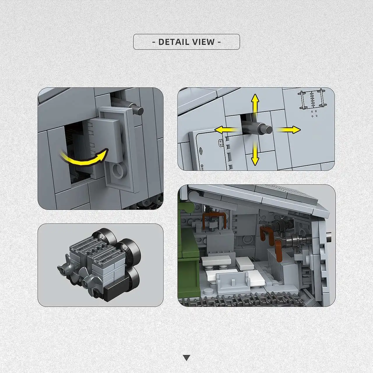Ik Type A7V Tank Mobiele Fort Bouwsteen MOC Militaire WW2 Figuren Grote Gepantserde Voorouder Wapens Scène Model Gift Jongen Speelgoed