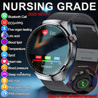 2025 ECG+PPG Lipids Uric Acid Blood Pressure Health Smart Watch Men Heart Rate Health Tracker Clock Bluetooth Call Smartwatches