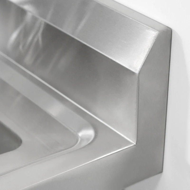 Commercial Kitchen Stainless Steel Working Table With Double Sink view 5
