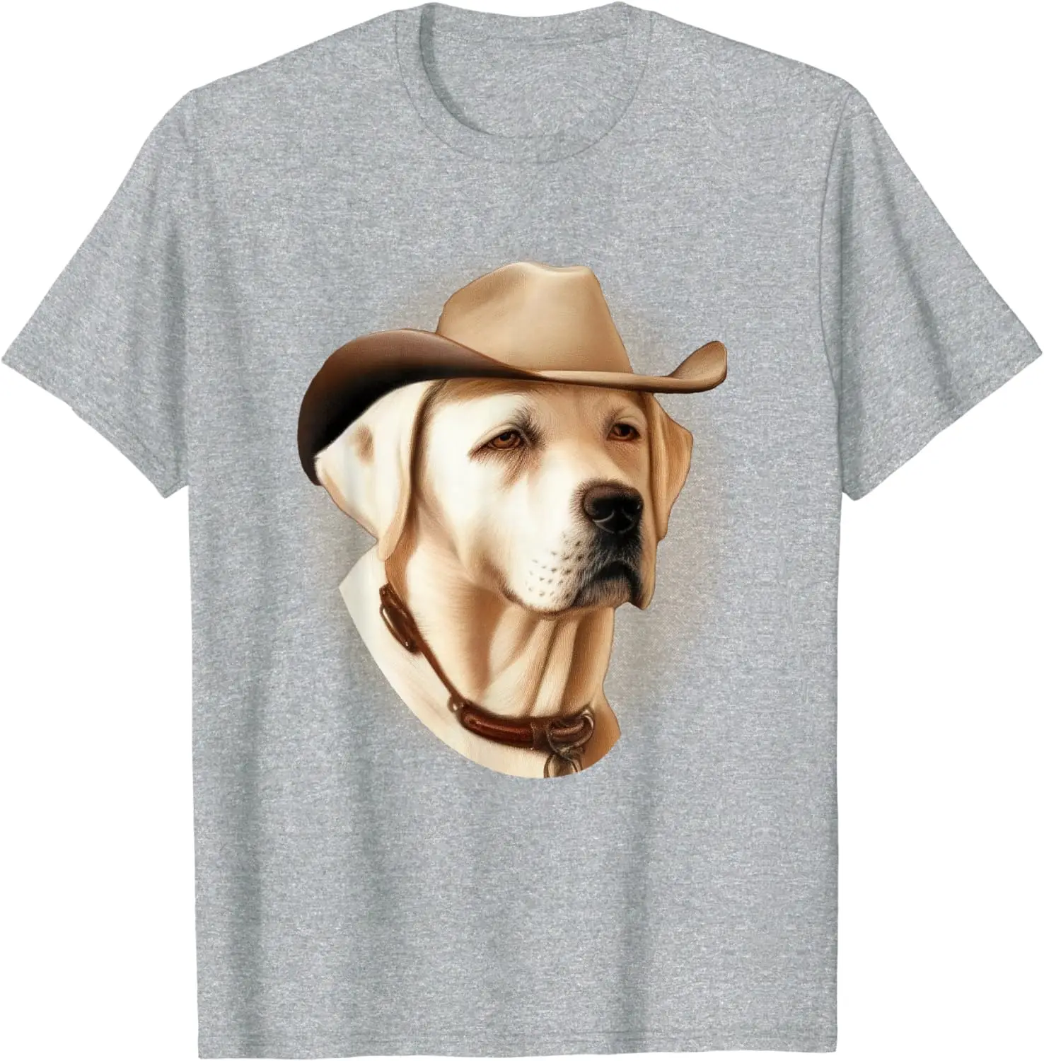 White Labrador Retriever Dog Funny Sherif Cowboy White Lab T-Shirt