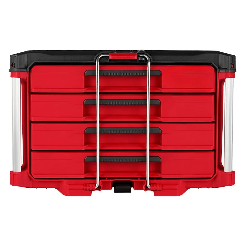Stacked four-drawer toolbox