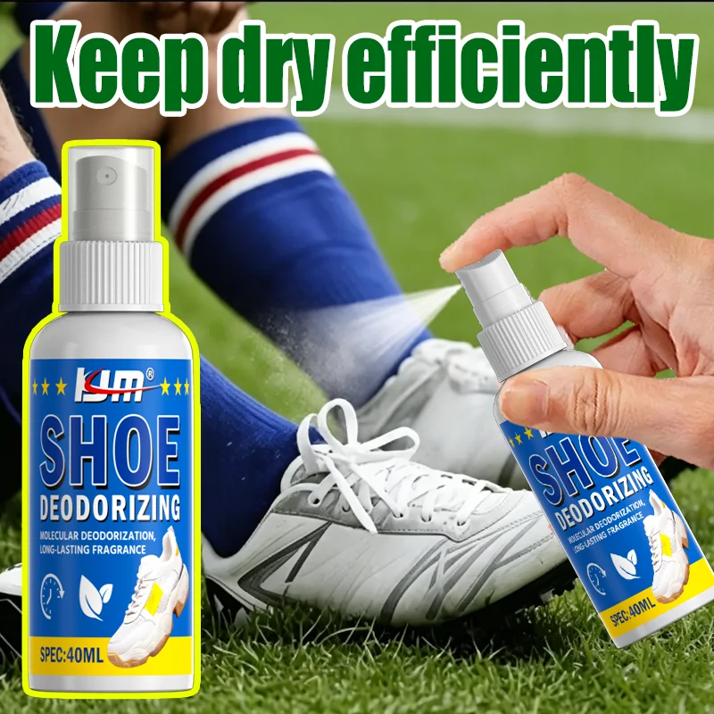 KJM Shoe Deodorizing Spray, 3 Seconds Fast Odor Remover, Efficient Dry Care for Sports Sneakers and Sweaty Feet