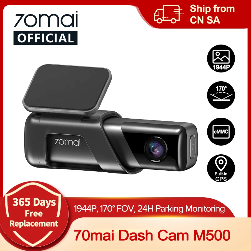70mai Dash Cam M500 1944P 170FOV 70mai M500 Car DVR Dash Camera Recorder GPS ADAS 24H Parking Monitor EMMC Built-in Storage