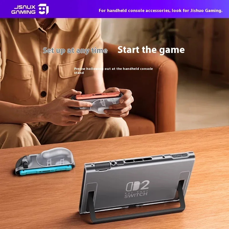 Jsaux Split Protective Case Grip For Switch 2 NS2 Case Shockproof Two Types Of Handle Grips Transparent Case For Ns2 Console