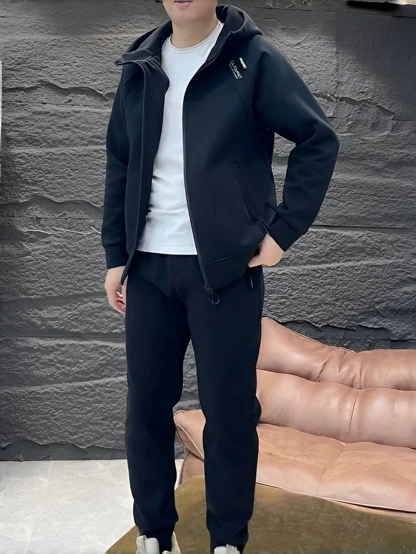 

Men's Casual Comfortable Hoodie Sweatirt And Pants Set Spring Autumn Faion Trend Two-Piece Suit Versatile Long Sve