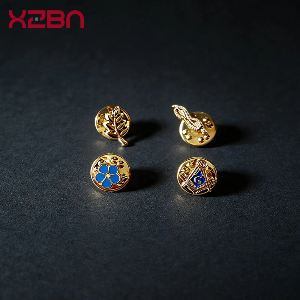 Mini Masonic Lapel Pins Badge Mason Freemason FORGET ME NOT Zinc Alloy Banquet Brooch Material Exquisite Souvenirs Gifts