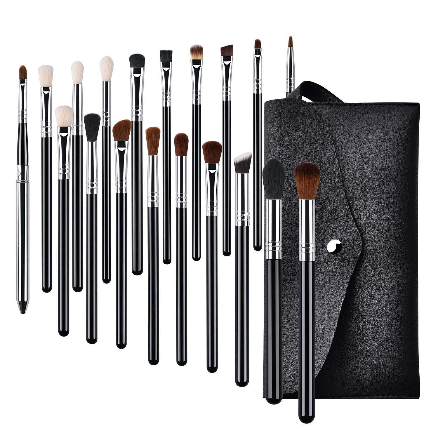 19 Eye Shadow Brushes Black Soft Makeup Brush Set Multi-Functional Eye Brush Makeup Tools