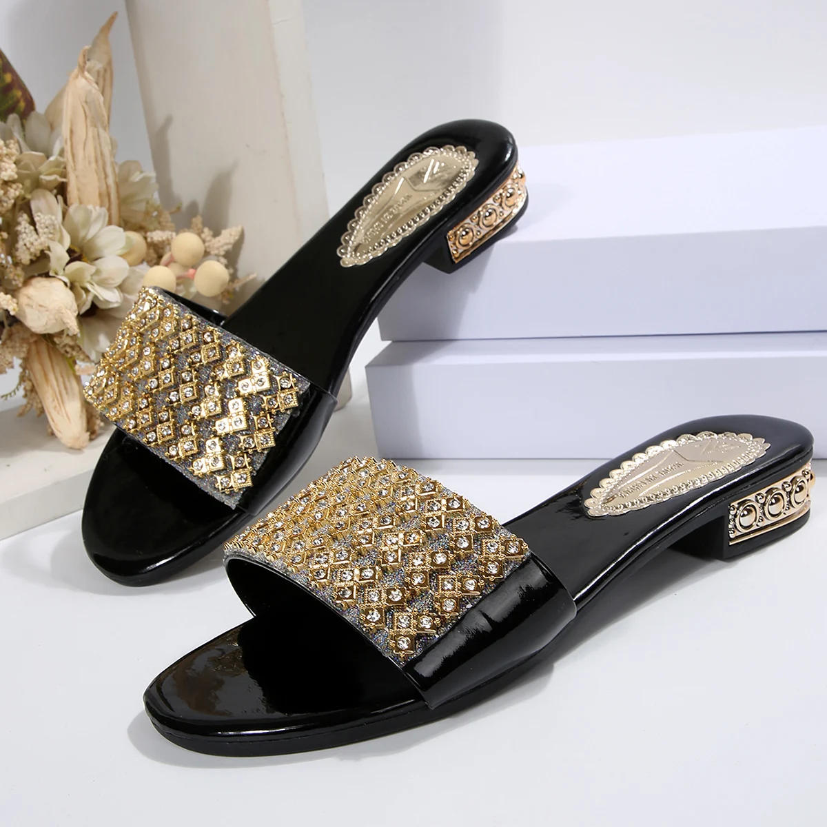 sandalias-simples-de-strass-preto-plus-size-43-chinelos-salto-baixo-sapatos-da-mae-sapatos-de-viagem-ao-ar-livre-de-verao